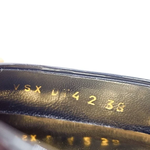 Valentino Garavani Black Patent Leather Ankle Strap Chunky Heel Pumps EU 38 - Picture 6 of 9